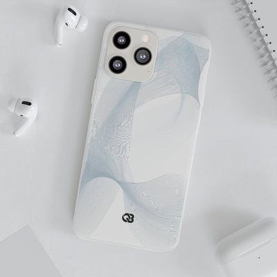 Glacial Contour Waves · Lite Phone Case for iPhone ·  White