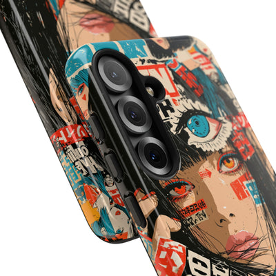 Shibuya Street Collage · Tough Phone Case for Samsung · Red