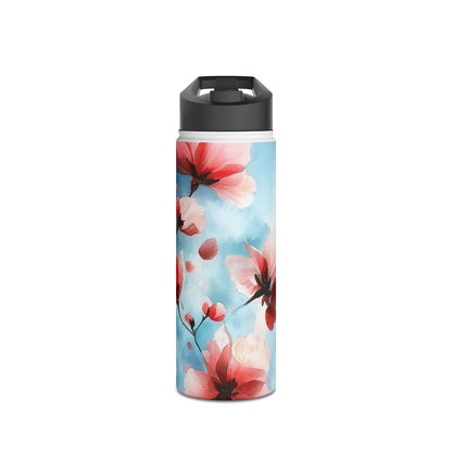 Pink Bloom Drift - Stainless Steel Water Bottle