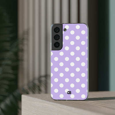 Lavender Polka Grid · Soft Phone Case for Samsung