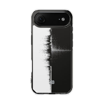 Black Impact MagSafe Phone Case for iPhone - Static Signal Split