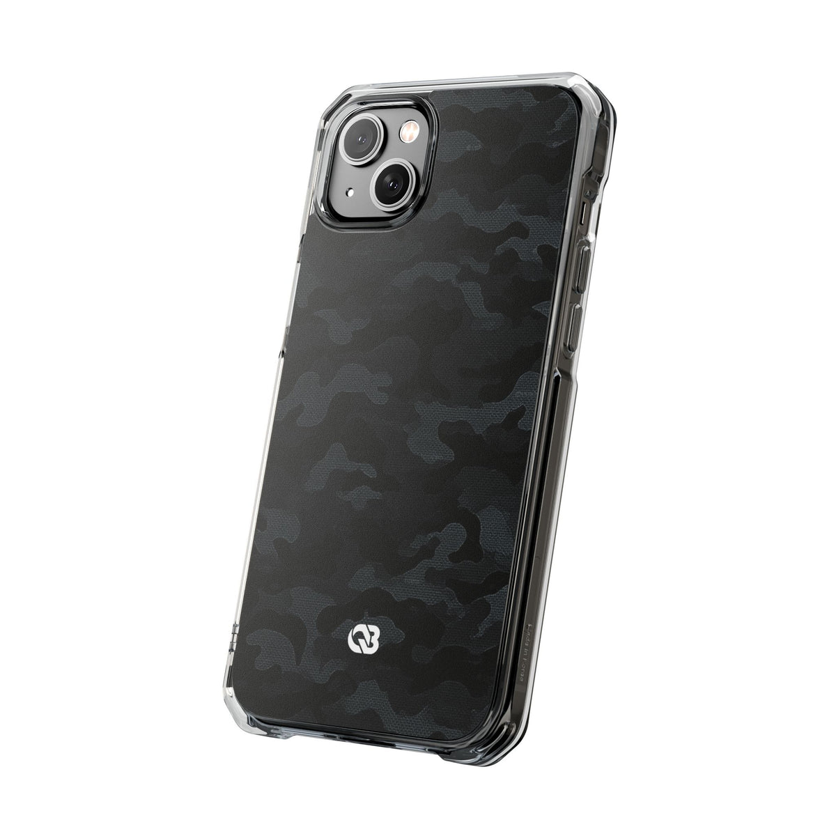 Blackout Urban Camo · Clear Impact Magnetic Phone Case for iPhone · Black