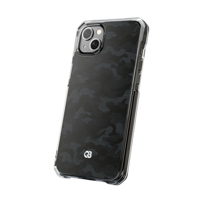 Blackout Urban Camo · Clear Impact Magnetic Phone Case for iPhone · Black