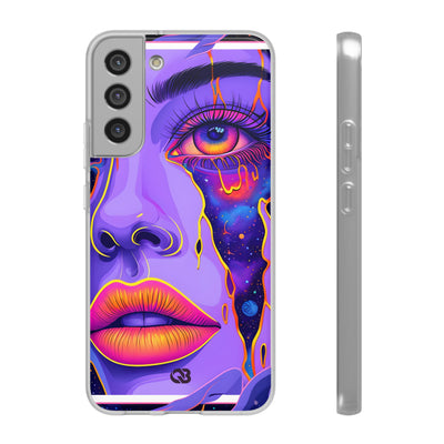 Violet Cosmic Gaze · Soft Custodia per Samsung