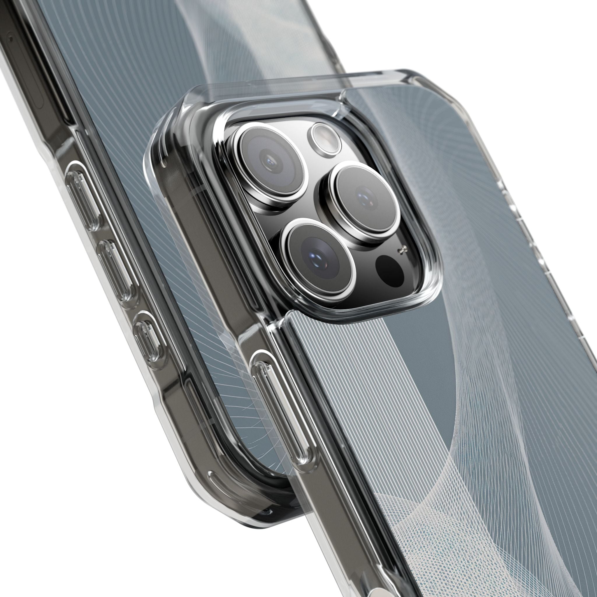 Grey Impact MagSafe Phone Case for iPhone - Slate Mesh Horizon