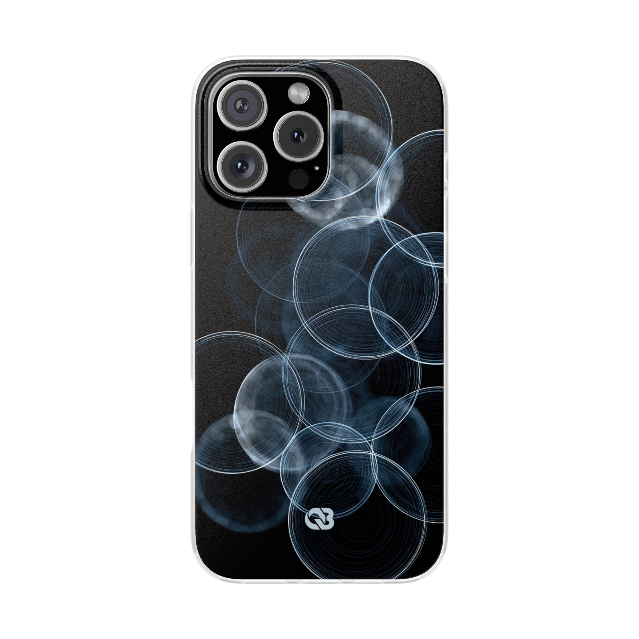 Blue Lite Phone Case for iPhone - Cyan Pulse Ripple