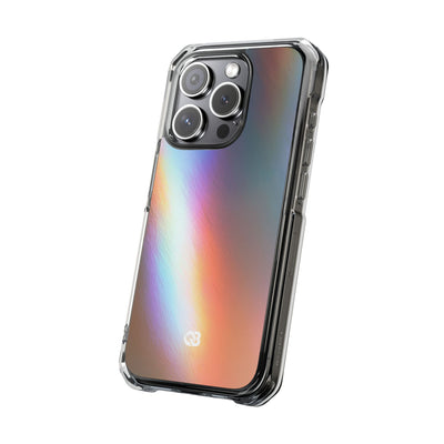 Prismatic Ray · Clear Impact Magnetic Phone Case for iPhone · Blue
