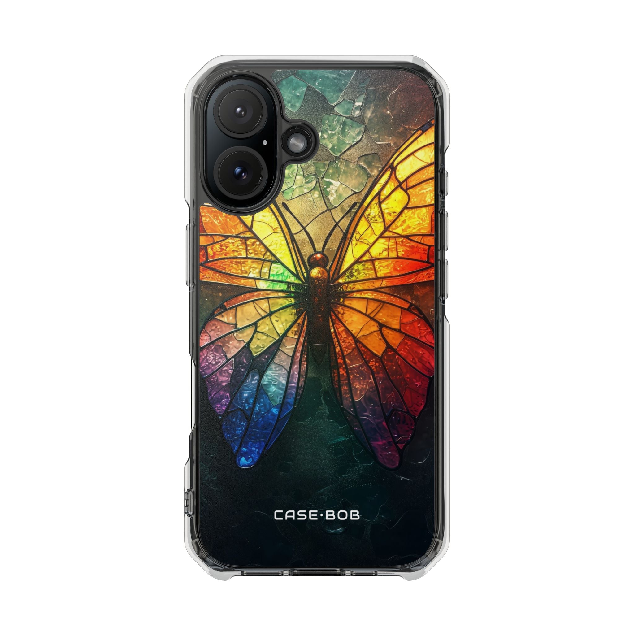 Buntglas-Schmetterling iPhone 16 Case - Impact