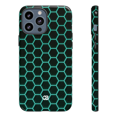 Neon Hex Spectrum · Tough Phone Case for iPhone · Teal
