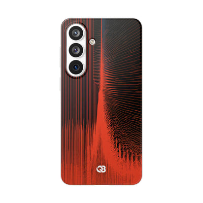Red Lite Phone Case for Samsung - Crimson Frequency Pulse