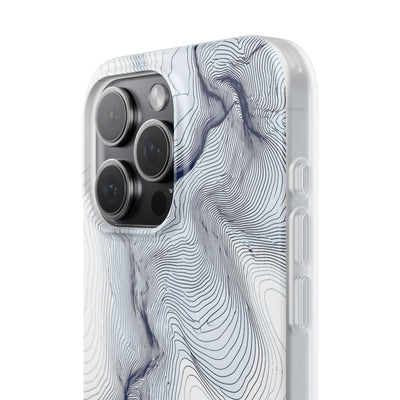 White Lite Phone Case for iPhone - Nordic Ridge Topo