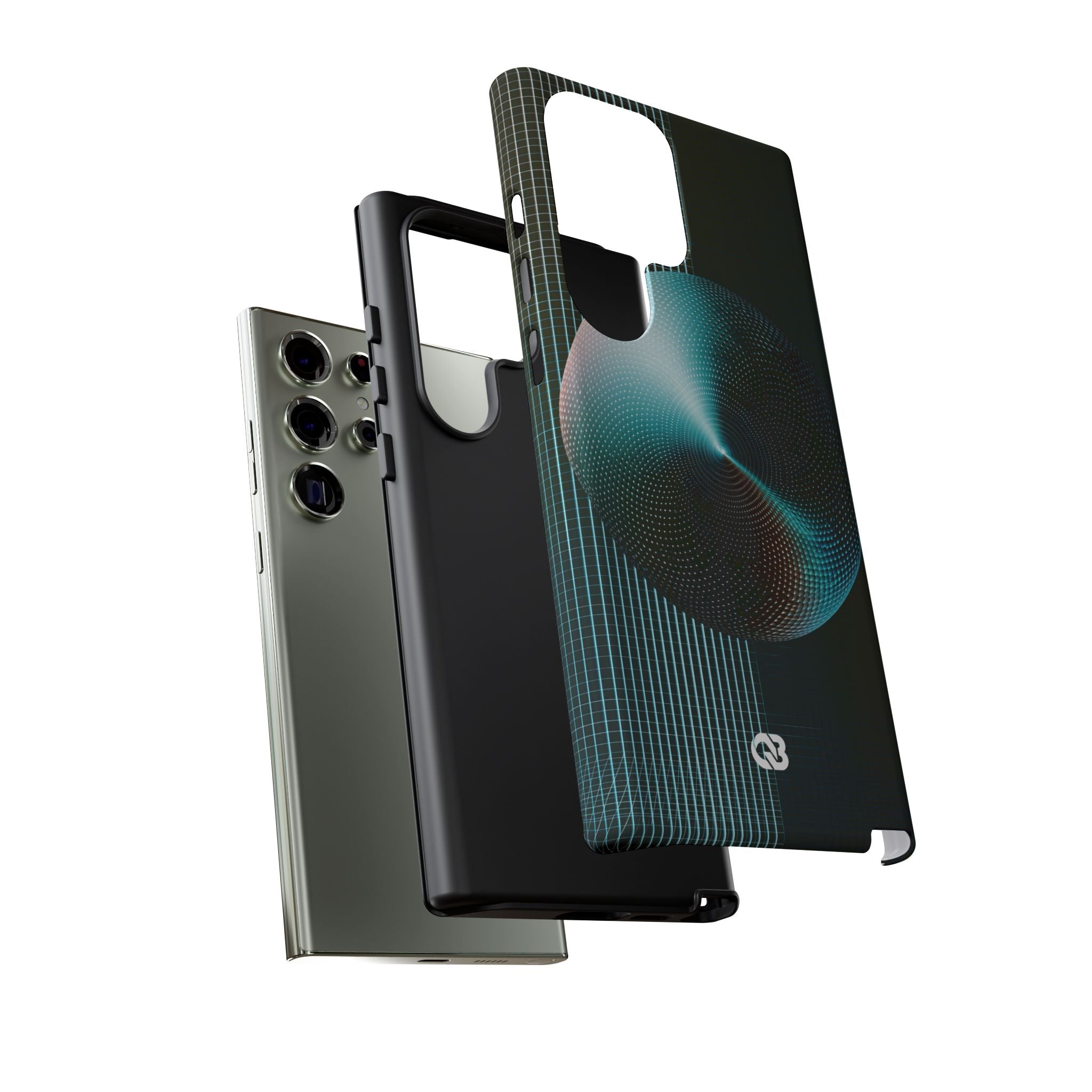 Blue Tough Phone Case for Samsung - Cyan Vector Sphere