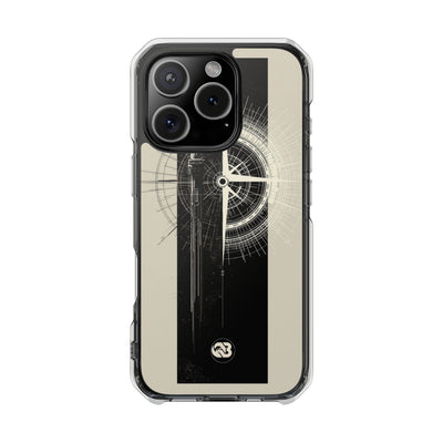 Beige Impact MagSafe Phone Case for iPhone - Zenith Vector Spire