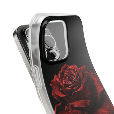 Crimson Noir Rose · Lite Phone Case for iPhone ·  Black