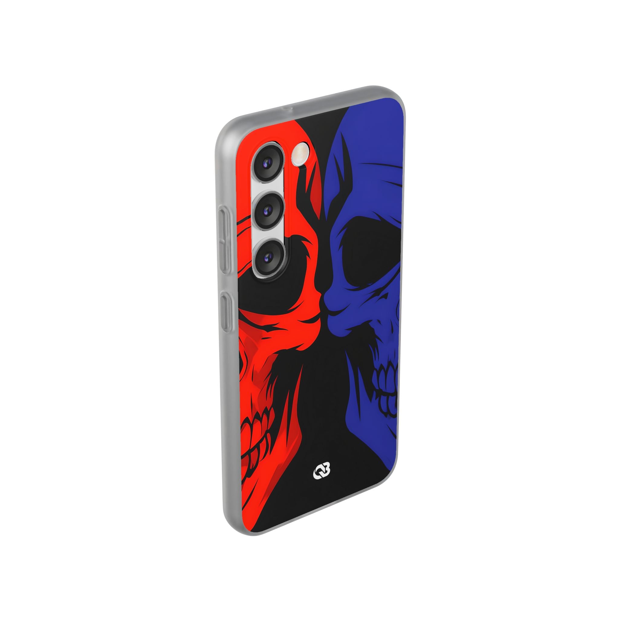 Crimson Cobalt Skulls · Soft Phone Case for Samsung