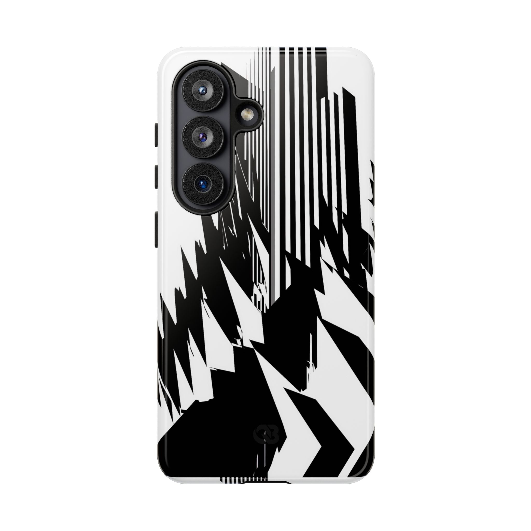 White Tough Phone Case for Samsung - Shattered Vector Spire