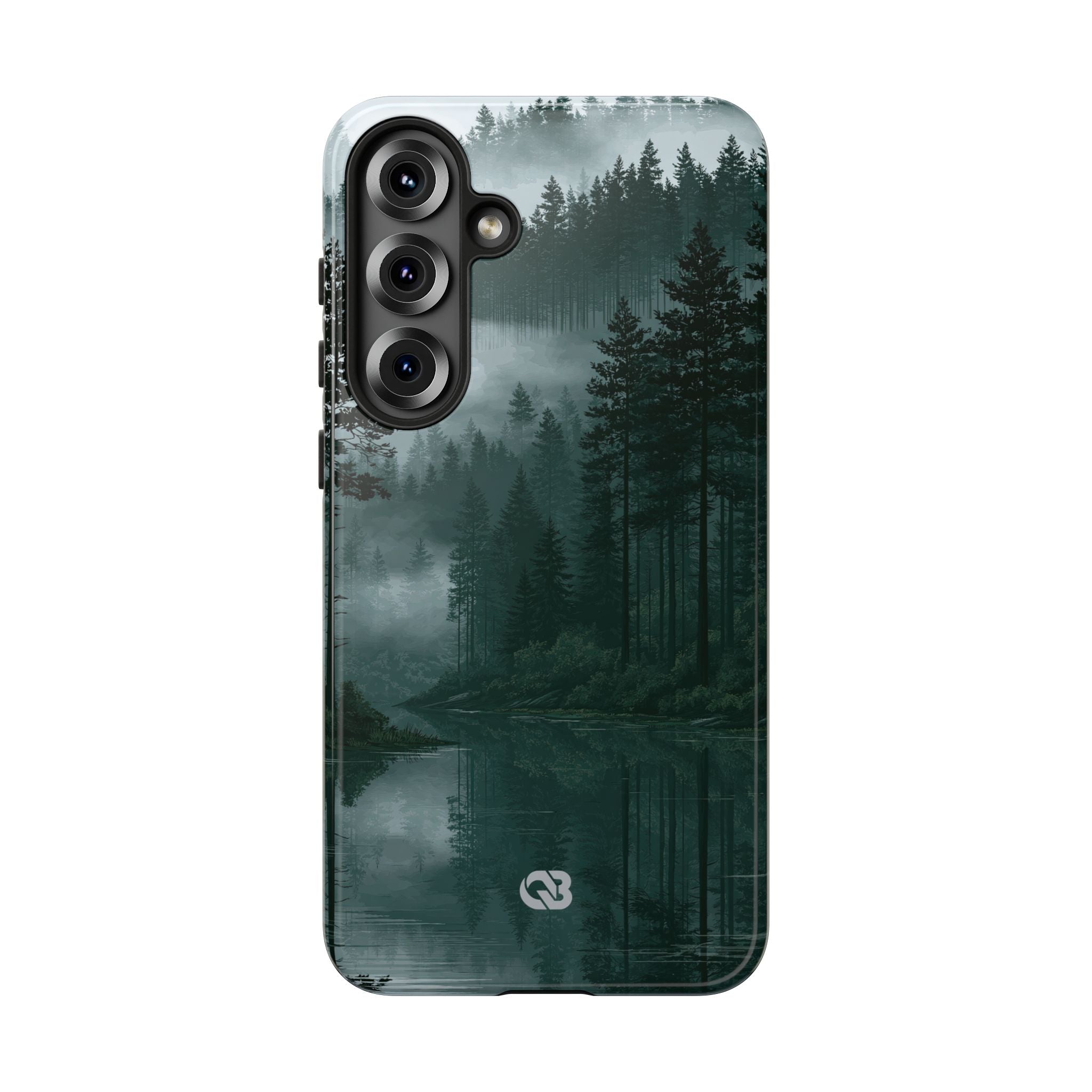 Green Tough Phone Case for Samsung - Misty Evergreen Mirror
