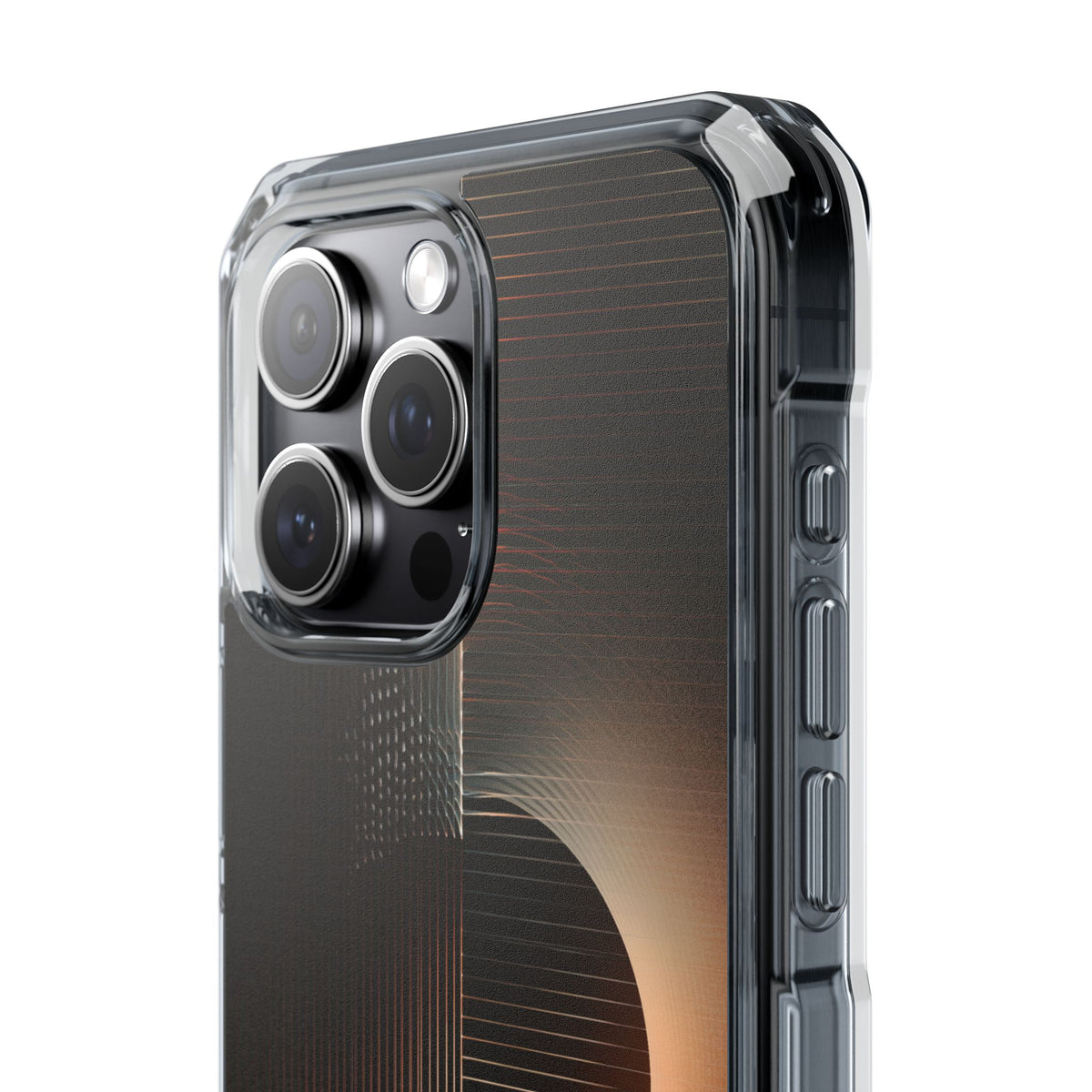 Amber Meridian · Clear Impact Magnetic Phone Case for iPhone · Black