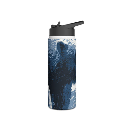 Fjord Summit Bear · Insulated Water Bottle · Blue