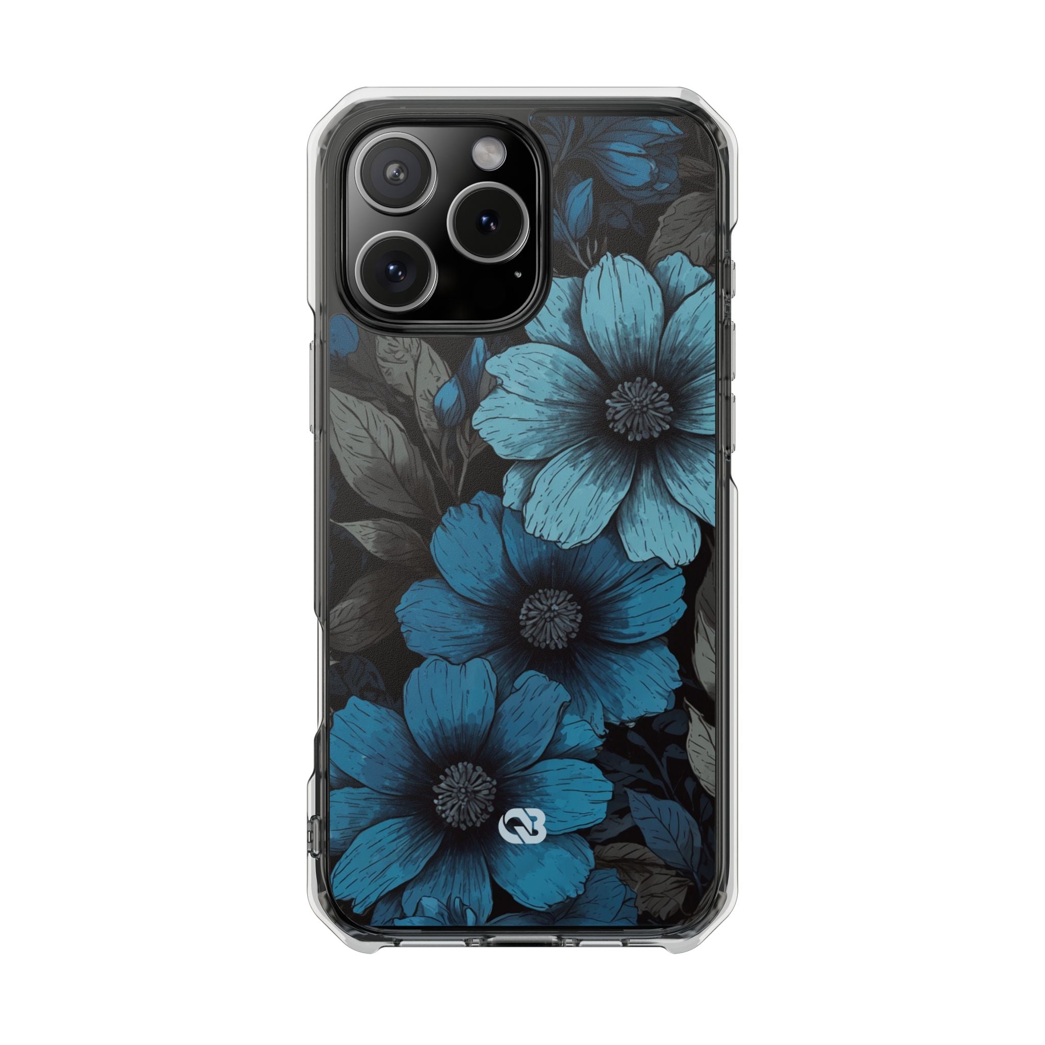 Obsidian Blue Petals · Impact Telefoncover til iPhone · Magsafe