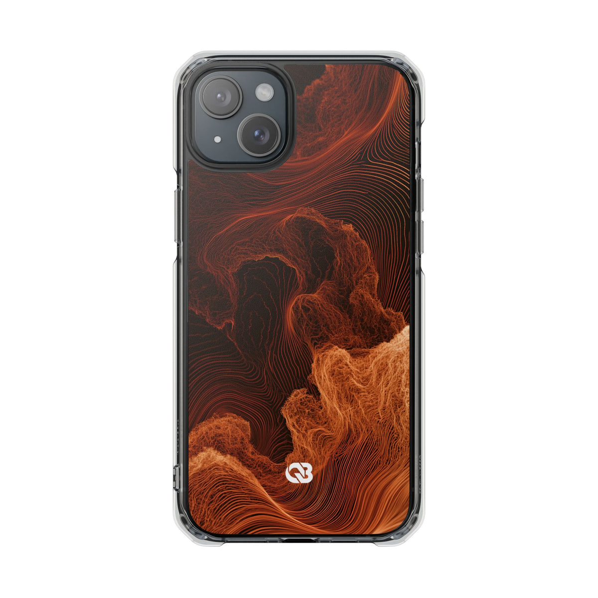 Amber Filament · Clear Impact Magnetic Phone Case for iPhone · Orange