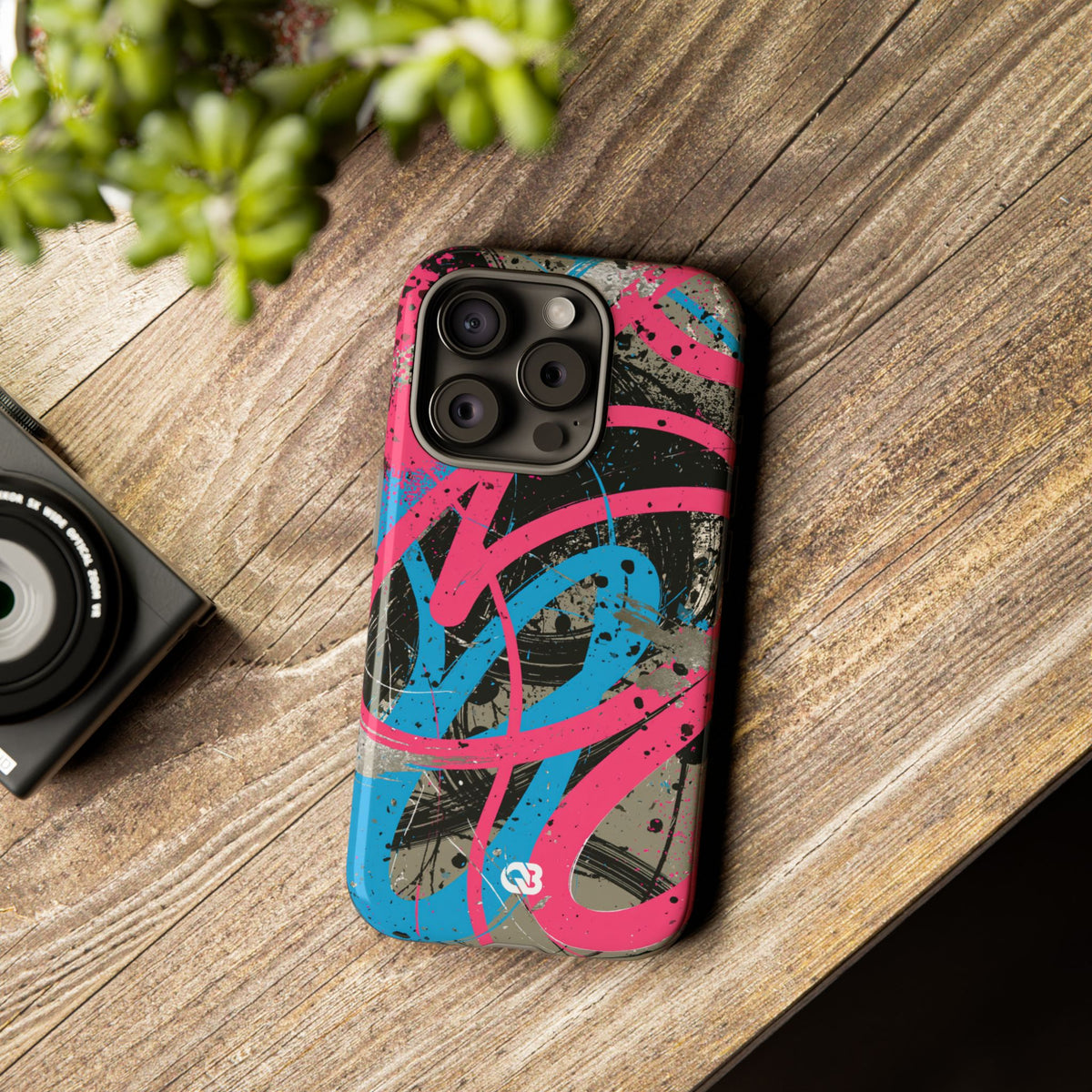 Cyber Splatter Flow · Tough Phone Case for iPhone · Pink