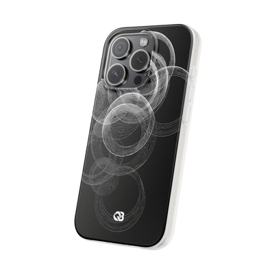 Black Lite Phone Case for iPhone - Kinetic Wireframe Orbit