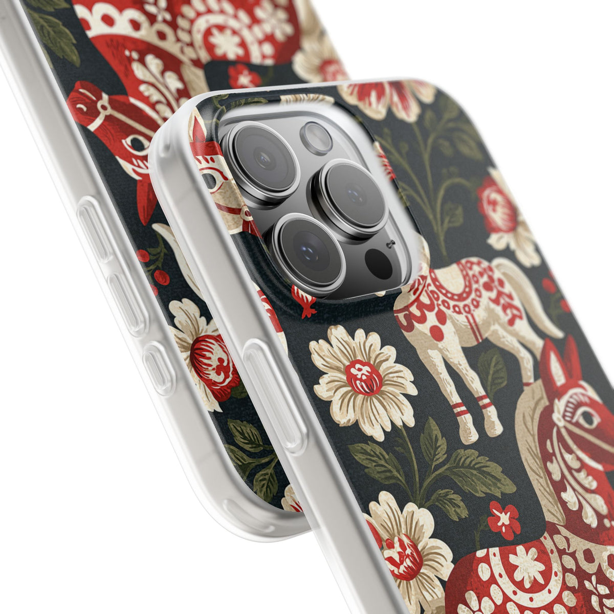 Nordic Dala Meadow · Lite Phone Case for iPhone ·  Red