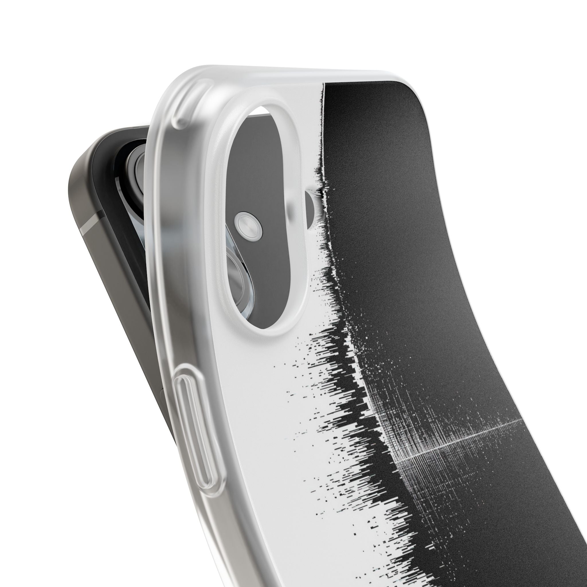 Black Lite Phone Case for iPhone - Static Signal Split