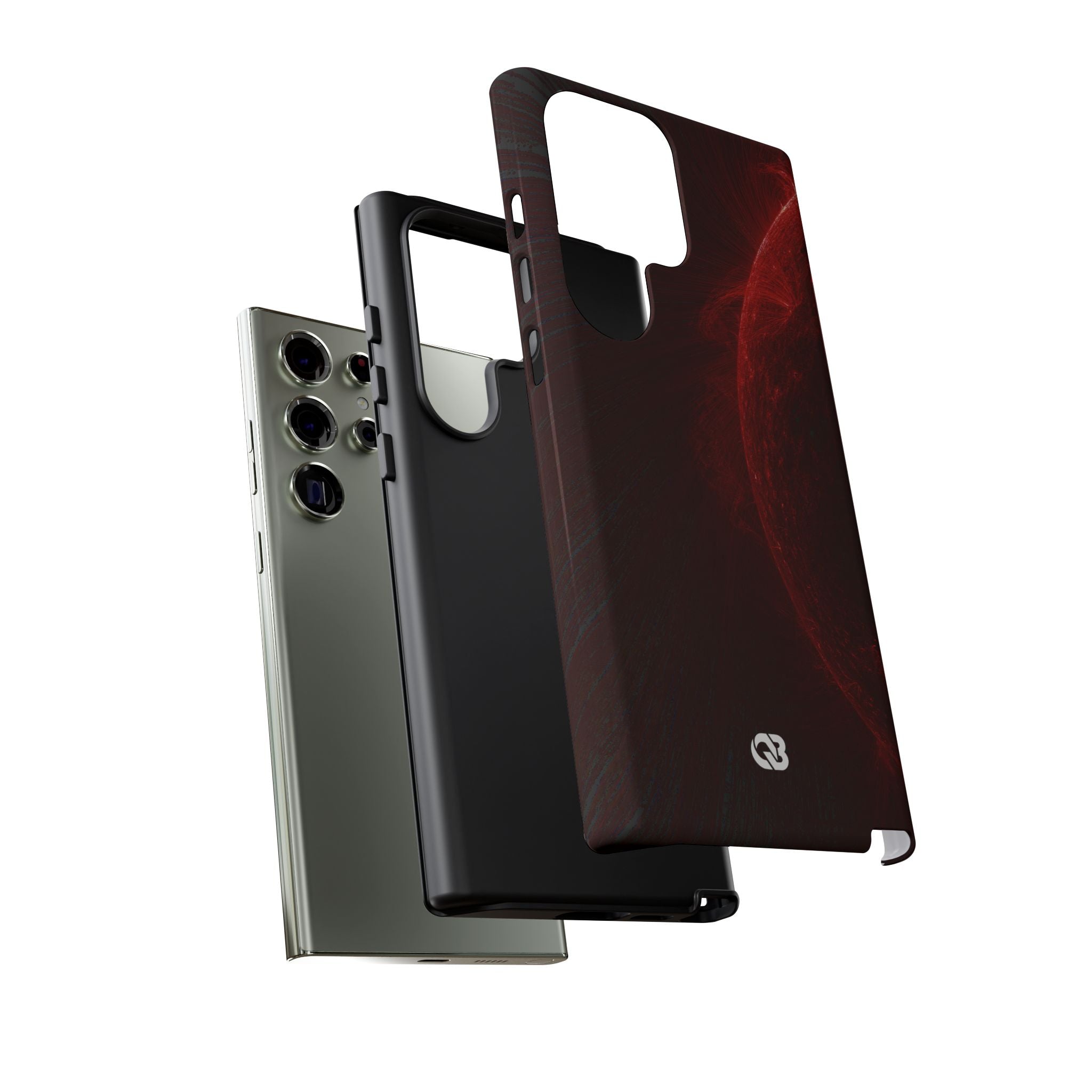 Red Tough Phone Case for Samsung - Solar Crimson Flare