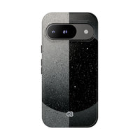 Black Tough Phone Case for Google Pixel - Lunar Static Orbit