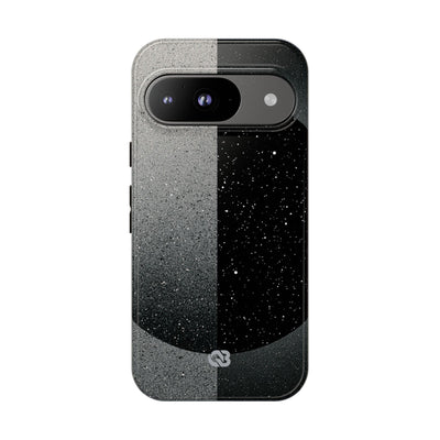 Black Tough Phone Case for Google Pixel - Lunar Static Orbit