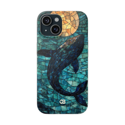 Stained Moon Whale · Soft Phone Case for iPhone