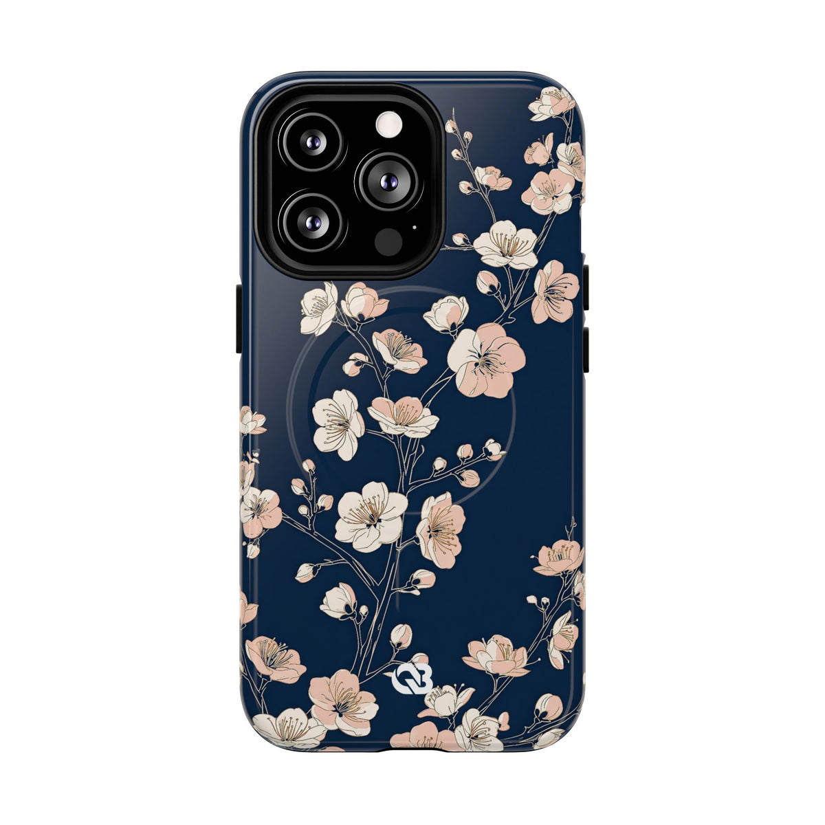 Midnight Plum Blossom · Tough 2.0 Magnetic Phone Case for iPhone · Blue