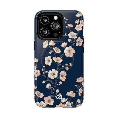 Midnight Plum Blossom · Tough 2.0 Magnetic Phone Case for iPhone · Blue