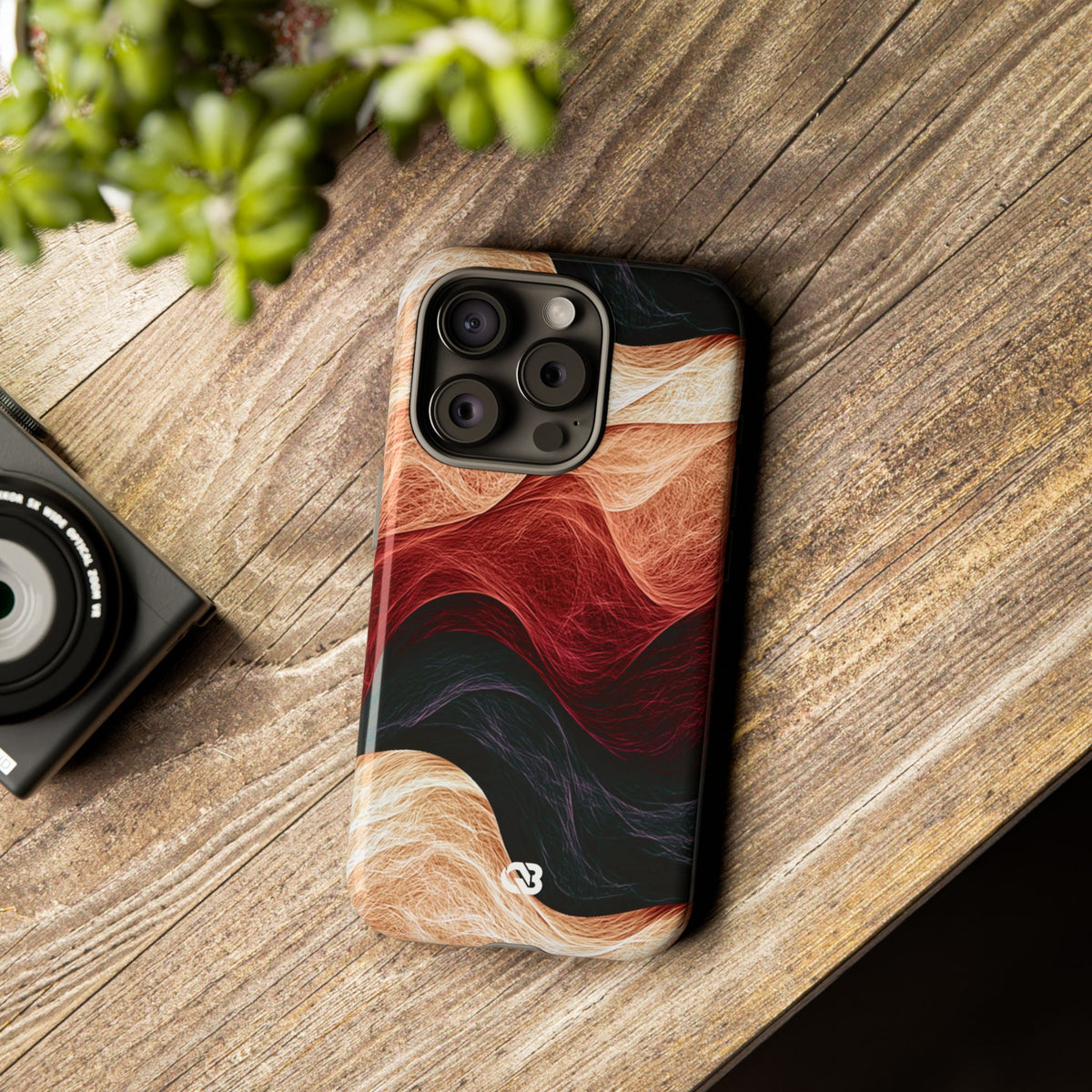 Ember Wave Dispersion · Tough Phone Case for iPhone · Red