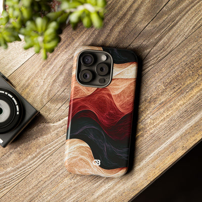 Ember Wave Dispersion · Tough Phone Case for iPhone · Red
