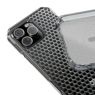 Silver Impact MagSafe Phone Case for iPhone - Brutalist Steel Mesh