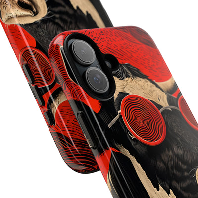 Hypno Cow Crimson iPhone 16 Plus Case - Tough