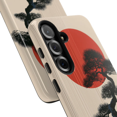 Beige Tough Phone Case for Samsung - Kyoto Crimson Pine