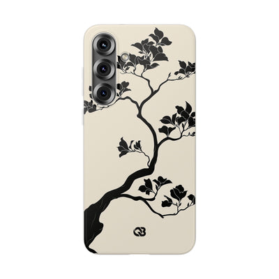 Beige Lite Phone Case for Samsung - Obsidian Bonsai Silhouette