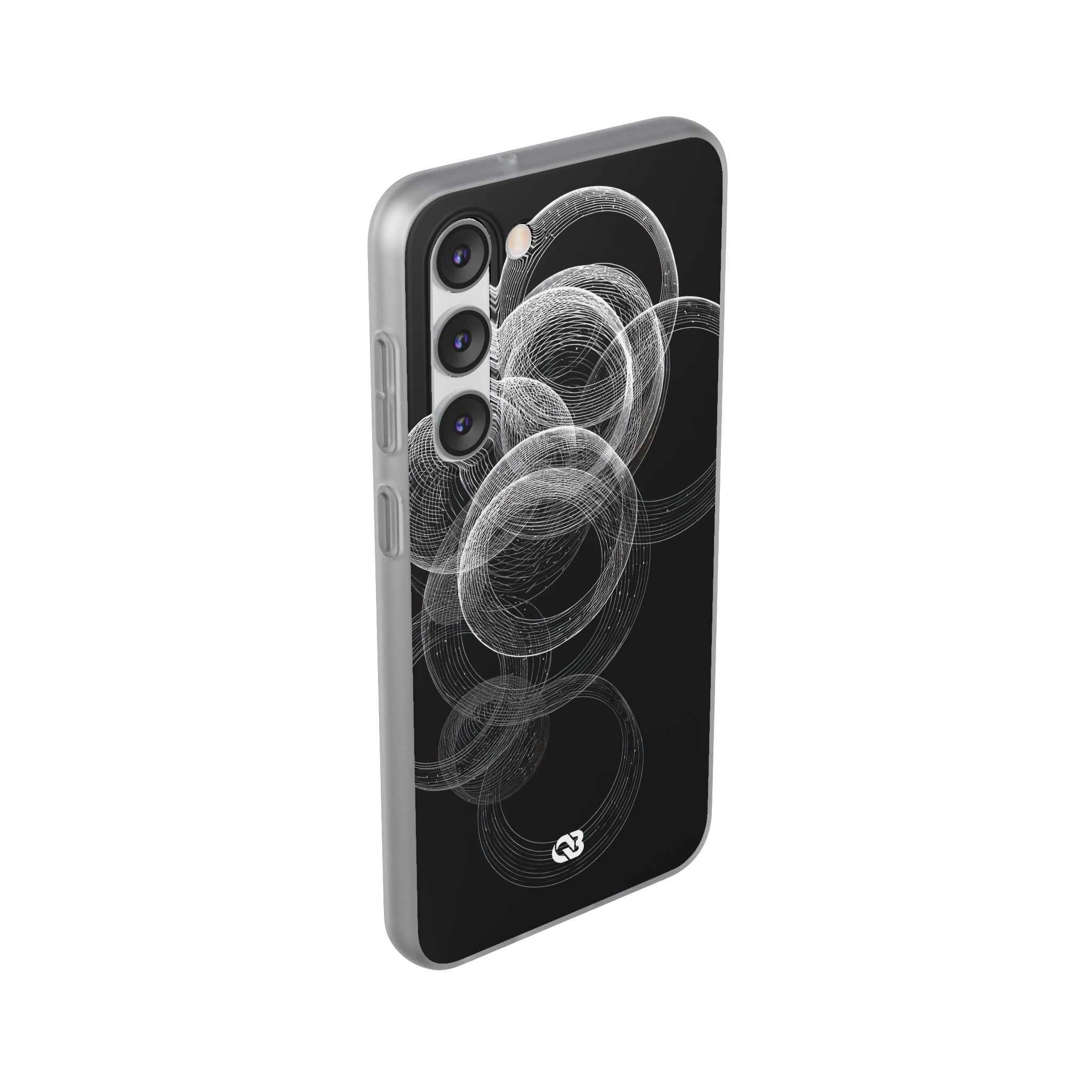 Black Lite Phone Case for Samsung - Kinetic Wireframe Orbit
