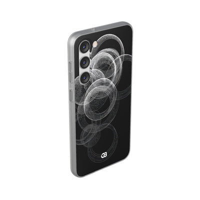 Black Lite Phone Case for Samsung - Kinetic Wireframe Orbit