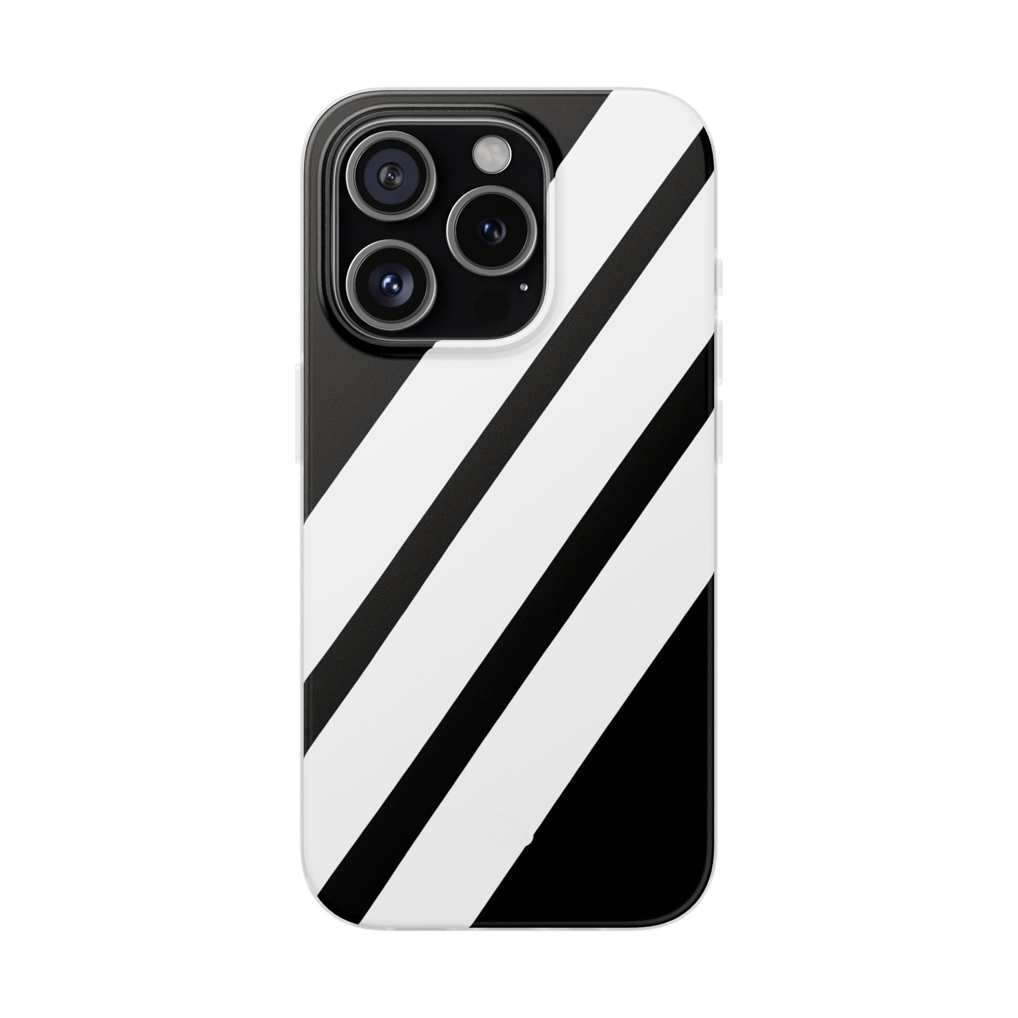 Obsidian White Bars · Soft Handyhülle für iPhone