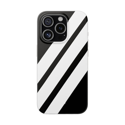 Obsidian White Bars · Soft Handyhülle für iPhone