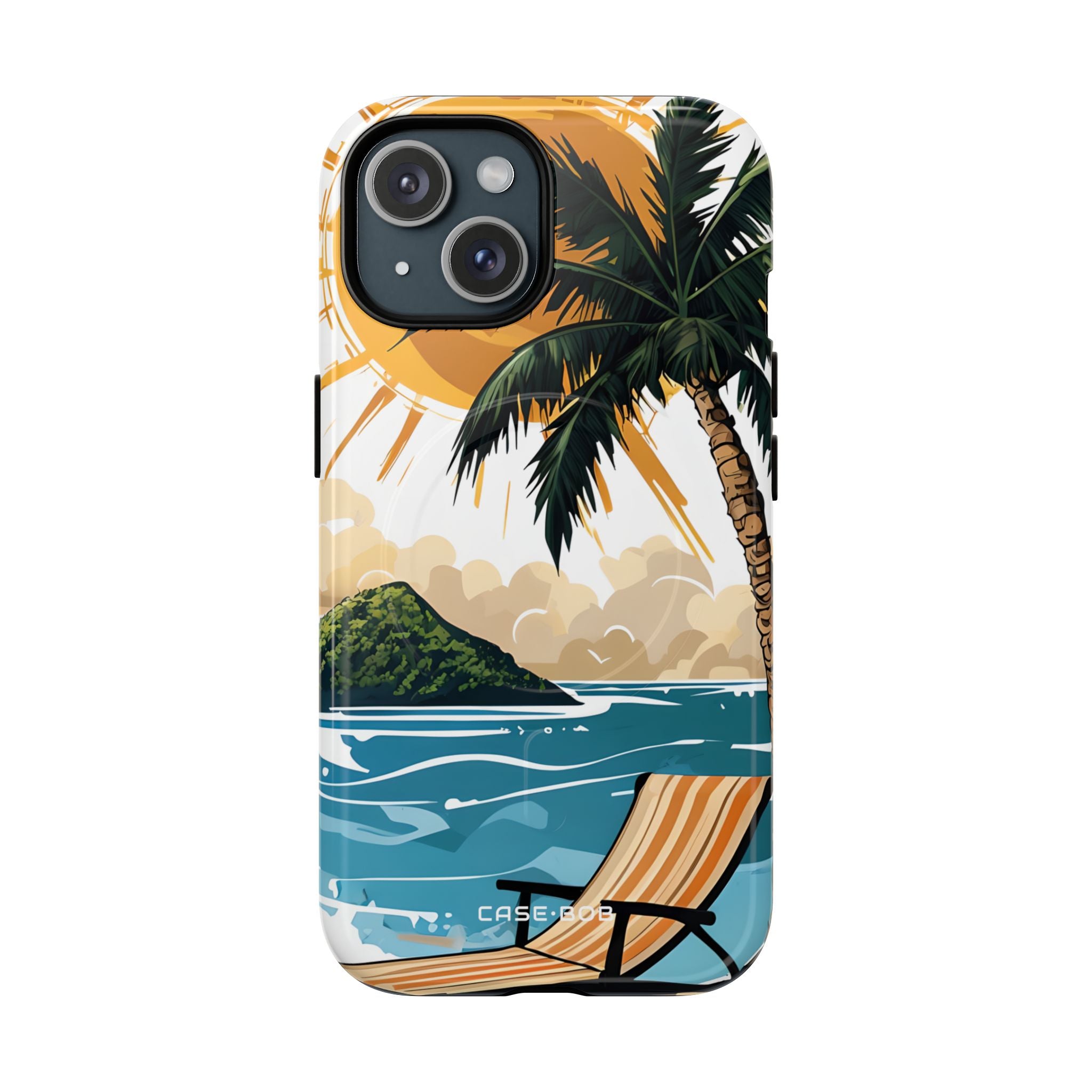 Sunny Palm Breeze iPhone 15 Case - Tough+