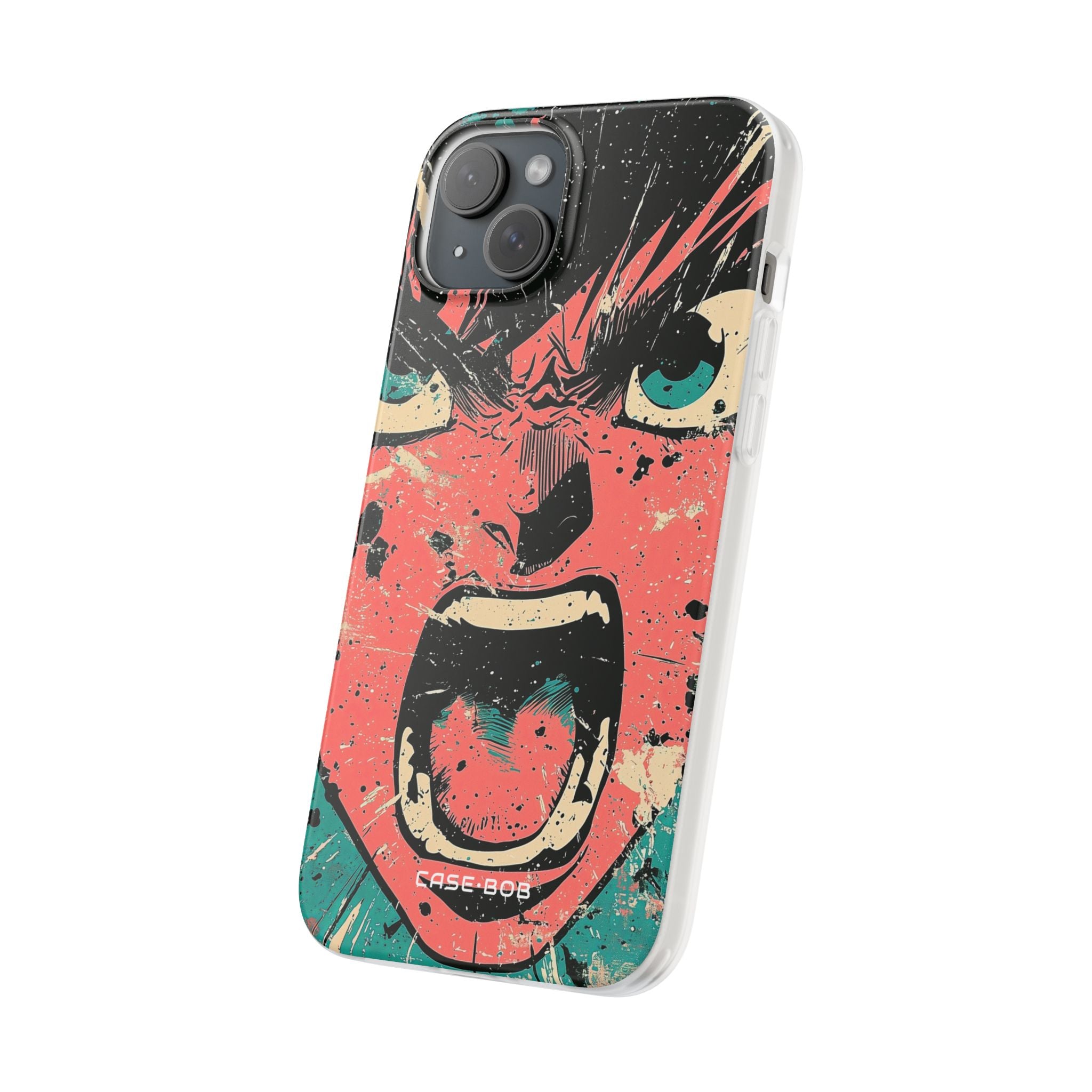Screaming Face Pink iPhone 15 Plus Skal - Mjukt