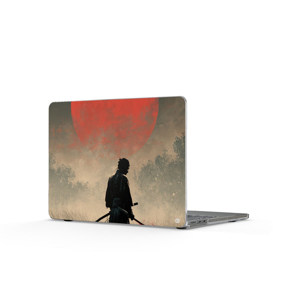 Crimson Moon Ronin · Clear Hard Case for MacBook · Red