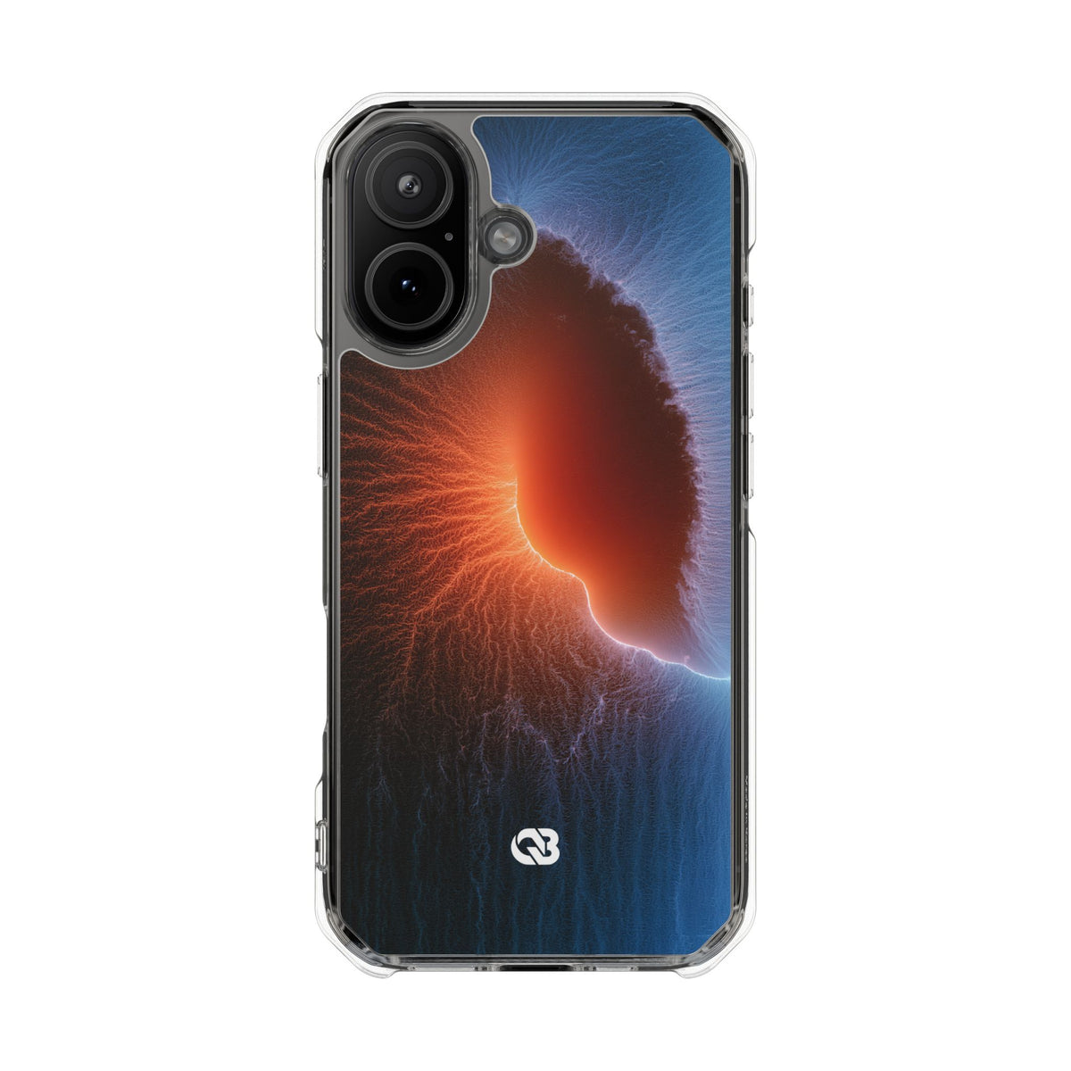 Thermal Aura Pulse · Clear Impact Magnetic Phone Case for iPhone · Blue