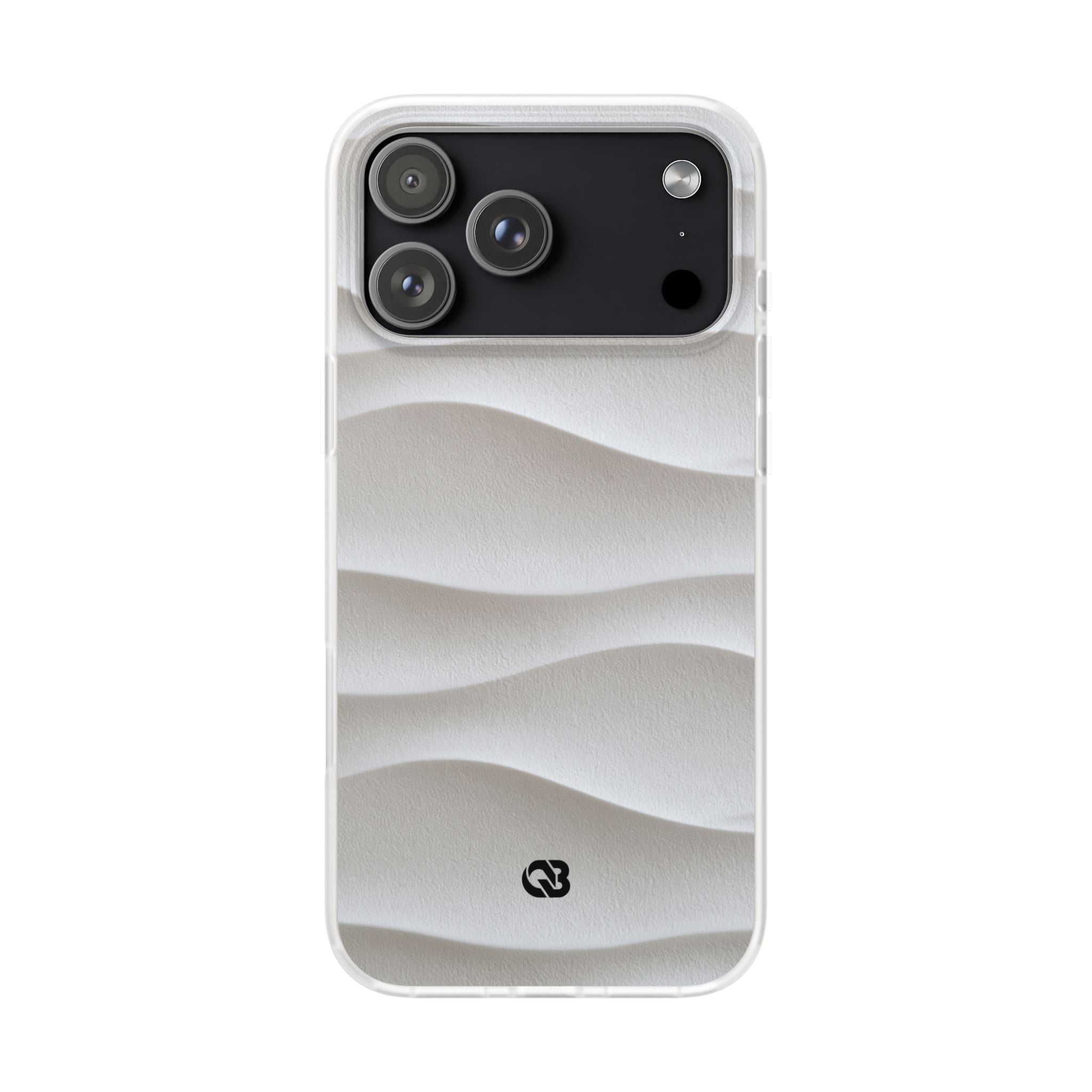 White Lite Phone Case for iPhone - Arctic Flow Ridges